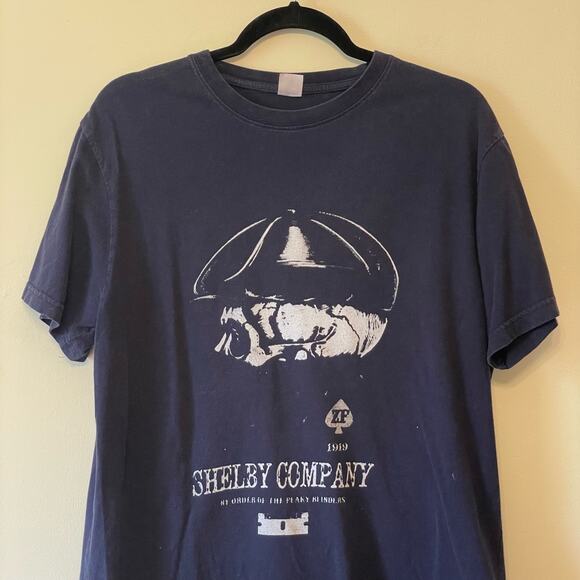 Peaky Blinders L black white short sleeve t-shirt skull fandom casual TV Series - Picture 2 of 7